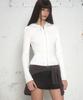 MUSINSA STANDARD WOMAN Women'S Ribbed Slim Hooded Knit Zip-Up [Ivory]