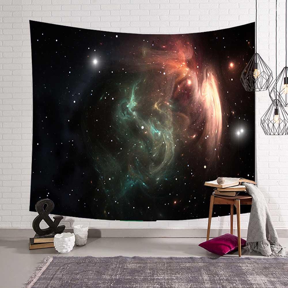 Galaxy Hanging Wall Tapestry Hippie Retro Home Decor Yoga Beach Towel Starry Sky Stars Blanket Table Cloth Scenery Decoration