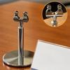 Metal Table Card Clip Stand U-Shaped Price Tag Clip Table Number Card Holder  Bakery