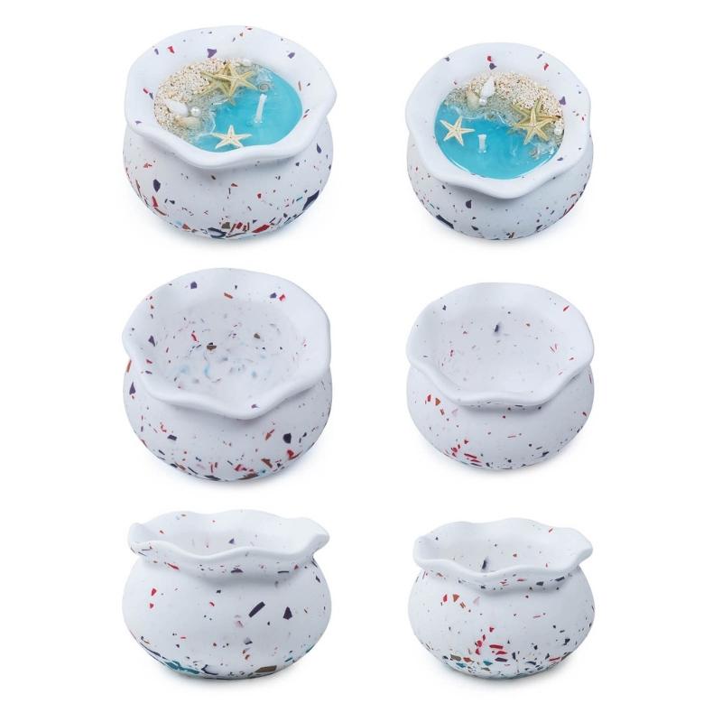 Fish Tank Candle Jar Silicone Mold DIY Flower Pot Vase Jewelry Box Storage Container Concrete Resin Plaster Mould Decor