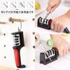 Knife Sharpener, 4-Level Sharpener, Rough Sharpening, Finish Sharpening, Sharpness Recovery, Removable, Hanging Hole