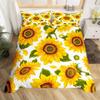 Sunflower Duvet Cover Twin Queen Yellow Flowers Bedding Set Botanical Floral Quilt Cover Garden Bloom Bedding with 2 Pillowcase