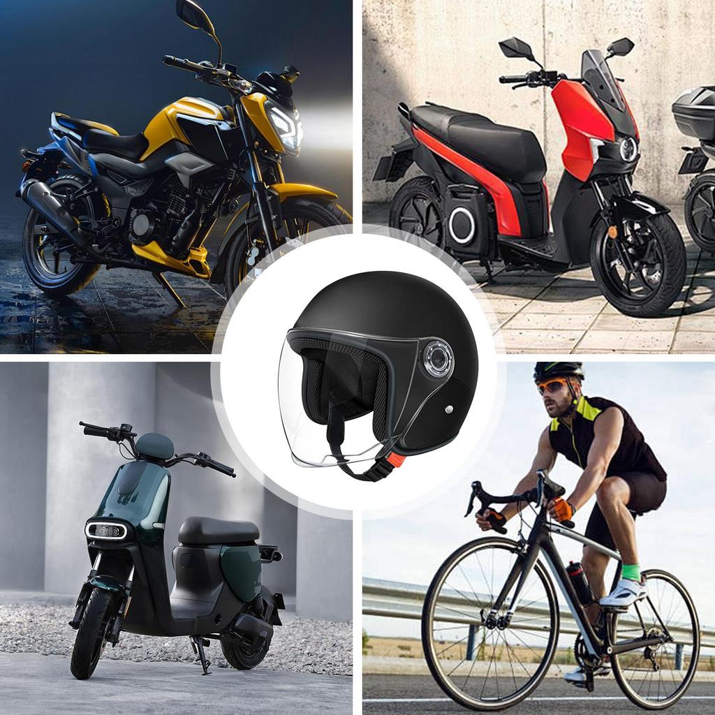 Large Motorcycle Helmet Open Face Adults Helmets Protective Gear With Visor For Outdoor Riding Adventure Commuting Sportbike