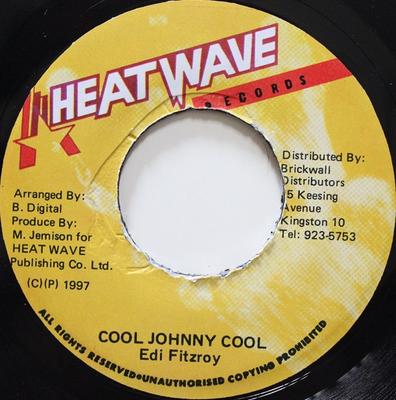7inch Record EDI FITZROY - Cool Johnny Cool NONE Heatwave Record 1997 Jamaica Reggae, Ska & Dub Used