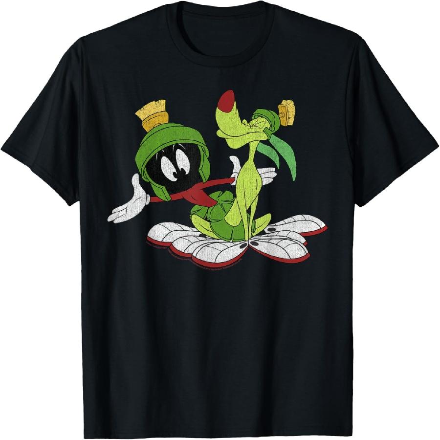 

Футболка с портретом Марвина Завоевателя и Ка-9 из Looney Tunes(1) S чёрный