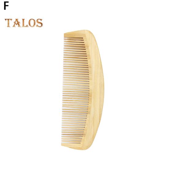 Natural Bamboo Wide Tooth Hair Comb for Women Men Anti-Static Afro Fork Comb Detangler Brush for Curly Straight Wet Dry Hair Prevents Breakage
