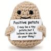 Cute Handmade Positive Energy Potato Doll Home Room Decoration Mini Plush Knitting Potato Doll Christmas Gifts Birthday Gift