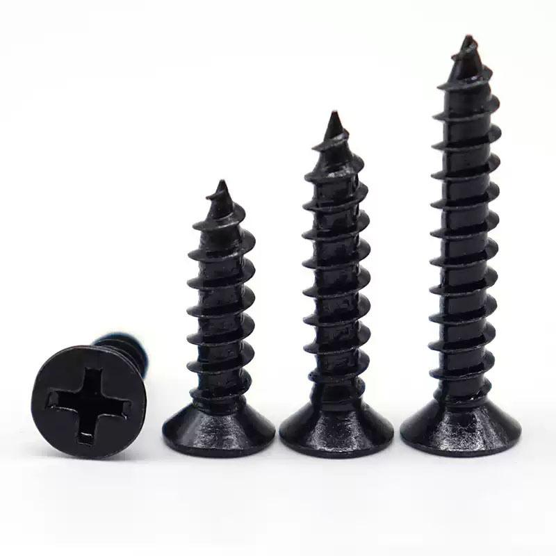 

Цвет цинковый/никелированный/черный 400 шт. набор саморезов с крестообразным потайным шлицем, шуруп для дерева, саморез с крестообразным плоским шлицем 400Pcs Black