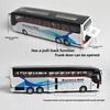 Business Airport Bus Model Single-Deck Bus Children's Bus Alloy Bus Sound and Light Toy