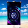 Quick Dry Beach Towel Inter Milan Pattern, Lightweight Absorbent Towel for Pool Beach Vacation Use
