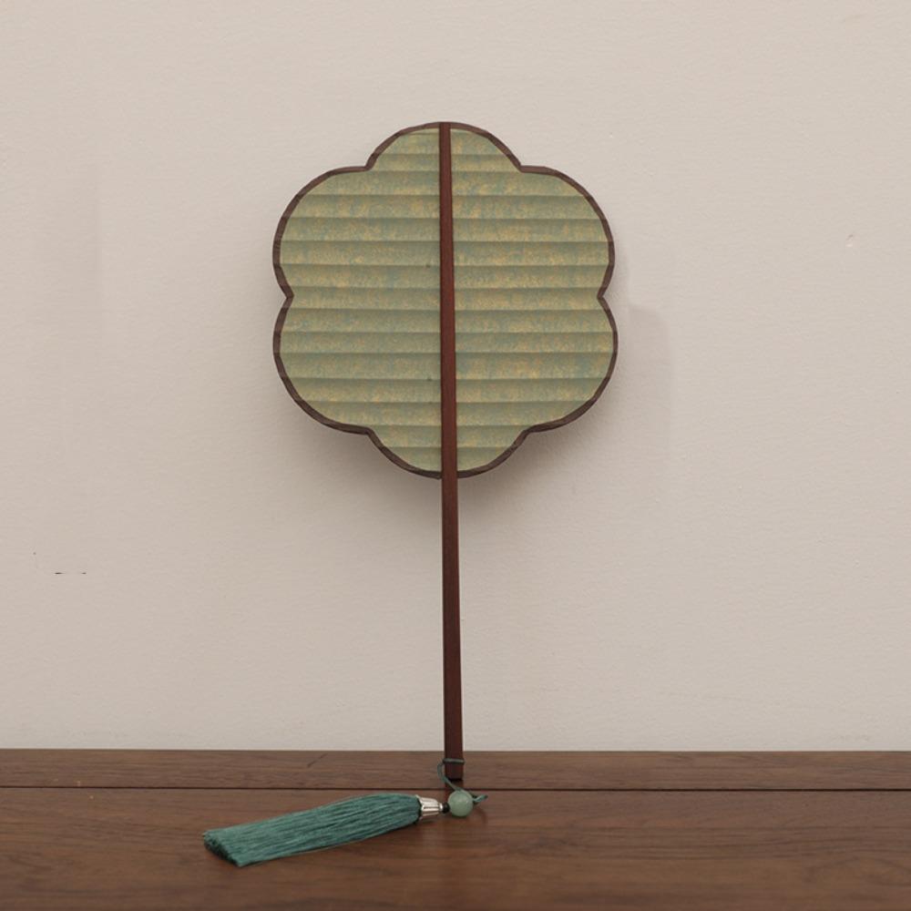 

Paper Hand Cranked Fan Blank Painting Decorative Craft Fan Chinese Style DIY Fan Gift Style 9