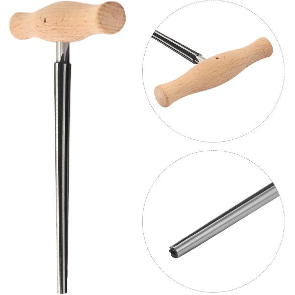 Violin Reamer, RiToEasysports Violin Peg Hole Reamer 1:30 Taper with Wood Handle for 3/4 4/4 Violins Played Accessories Violin Peg Reamer Violin Peg