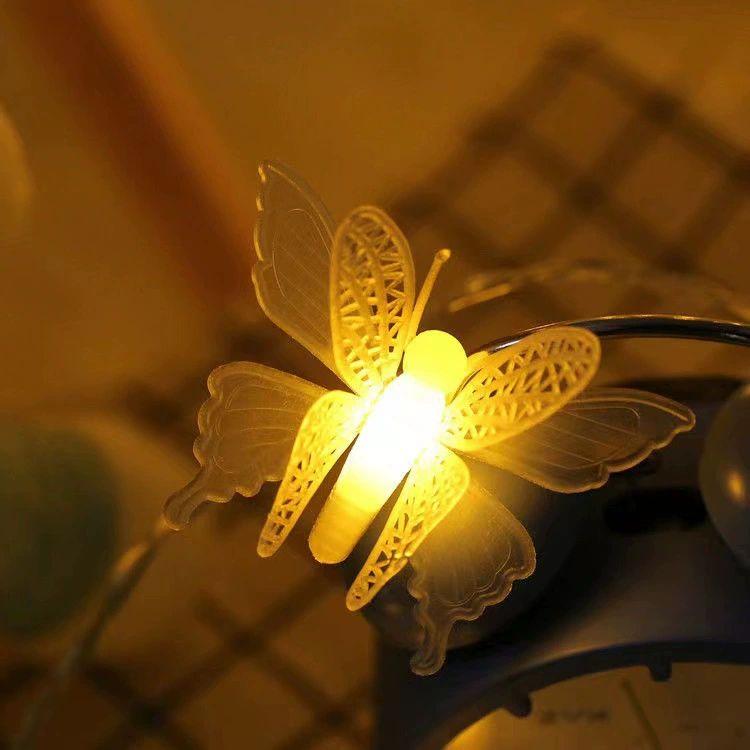 Namiot Kempingowy Zewnętrzne Oświetlenie Otoczenia, Świąteczne Lampki Motylkowe, Dekoracyjne Lampki Podwórkowe