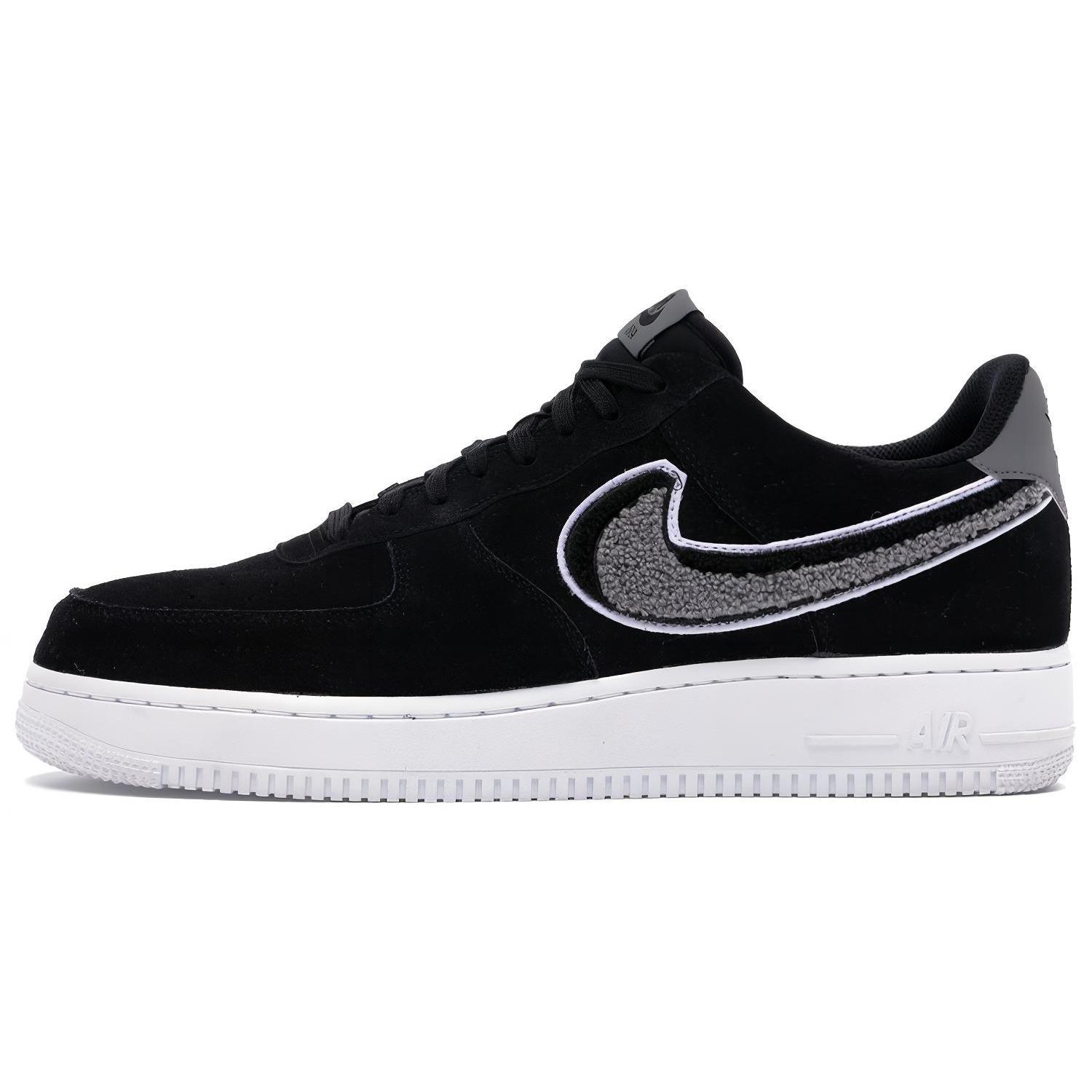 

новые Nike Air Force 1 Low 3D шениловый Swoosh черный крутой серый