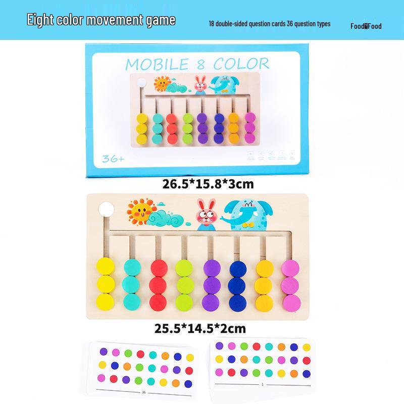 Color Logic Chess Game: Montessori Training Board for Kids Ages 3-5