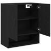 Wall Mounted Cabinet Black Oak Effect 60 x 30 x 70 cm Engineered Wood