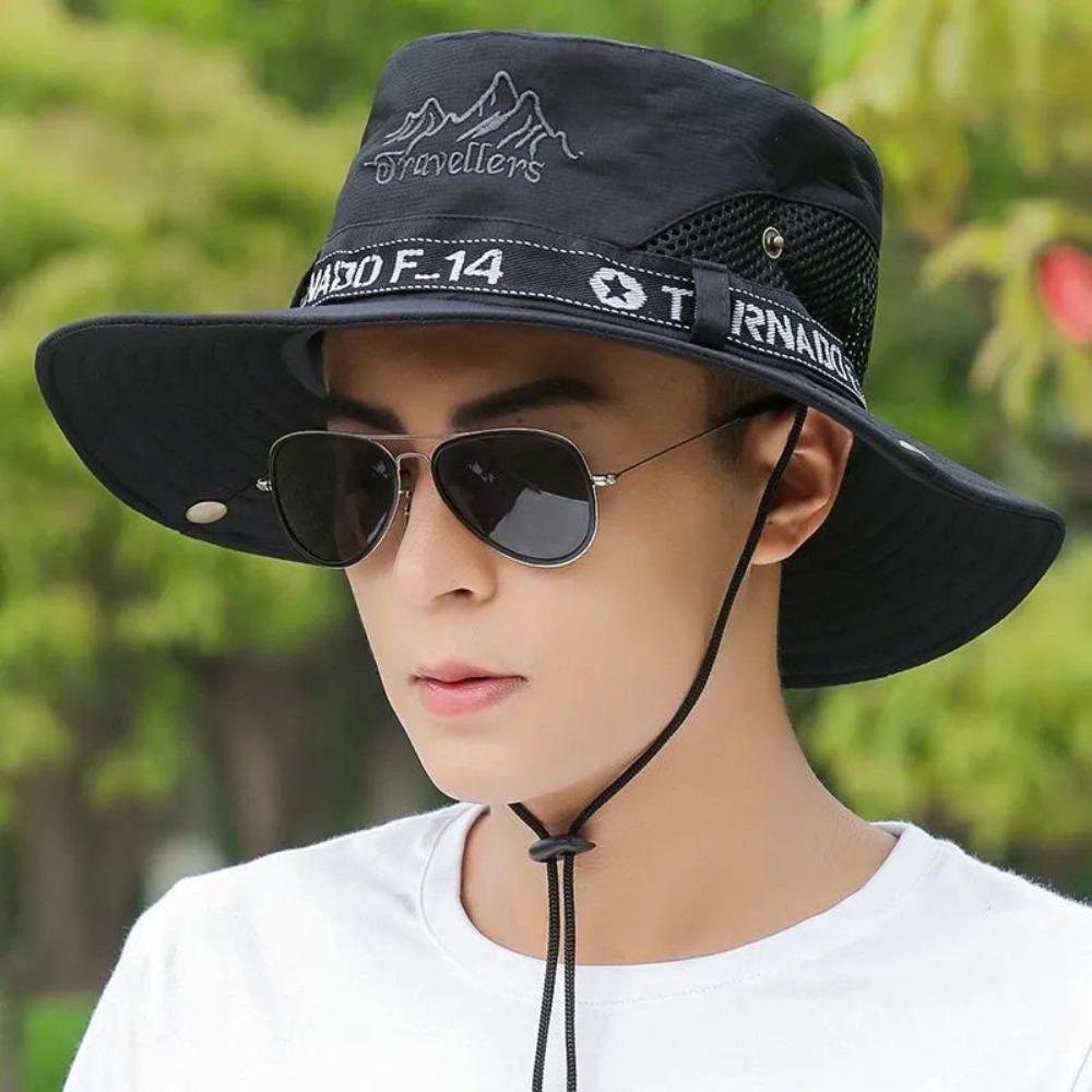UV Protection Bucket Hat Wide Brim Sunscreen Hat Fashion Fisherman Hat  Fishing Camping