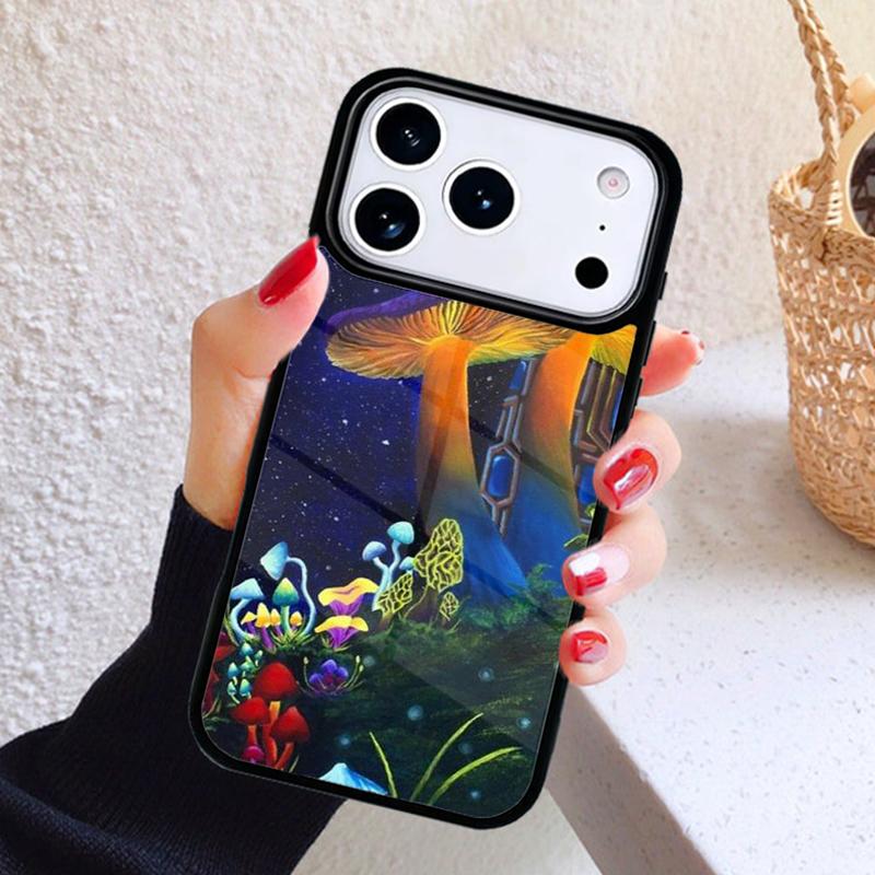 Trippy Psychedelic Mushrooms Collage Phone Case For iPhone 17 Air 16 15 14 13 12 11 Pro Max Plus