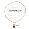 Fashion Women Water Drops Coloured Water Drill Necklace Earrings Ring Set Shining Bride Jewelry