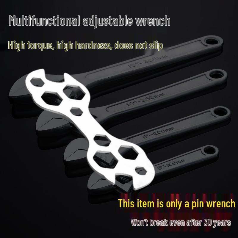Imported Adjustable Wrench Set for Car Repair, Open-End, Original Design, 6-inch & 12-inch Sizes