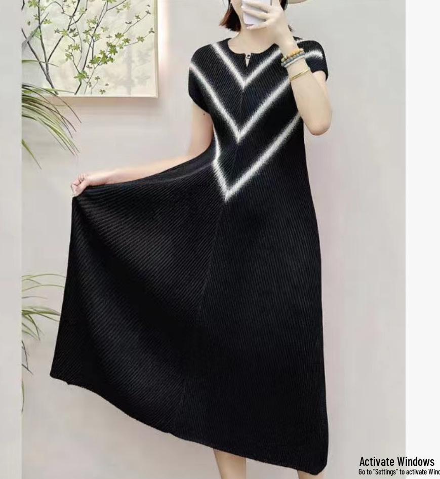 Spring Floral Pleated A-Line Dress Jacket for Women - Plus Size