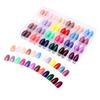 576Pcs/Set Fake Nails 24 Grids Assorted Color Long Nail Extension Removable Home Salon Women Girls Full Cover Press On Nails Kit