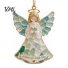 Acrylic Holiday Ornaments 2Pcs Sea Glass Christmas Ornament, Seaglass Heart Bird Angel Tree Star Coastal Style Decor Snowman Pendant, Handmade