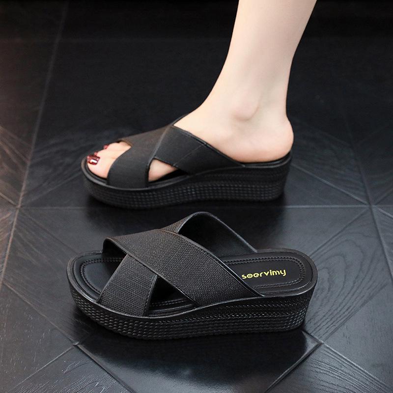 

Women s Outdoor Non-Slip Wedge Heel Summer Sandals with Thick Sole 40 (Recommended to Choose One Size Larger) чорний