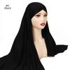 Muslim Women Premium Soft Modal Cotton Jersey Hijab Headwrap Stretchy Instant Hijab Scarf Forehead Cross Design Headscarf
