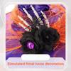 Halloween Witches Hat Pointed Lace Gothic Headdress Retro Finger Bone Black Spider Womens Witch Hat For Prom Masquerade Event