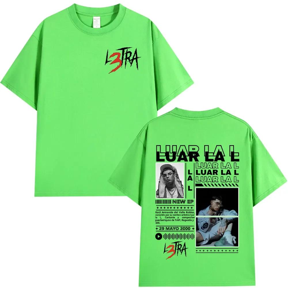 Rapper Luar La L L3TRA T shirt Hip Hop Fashion Short Sleeve T-shirts 100% Cotton Casual Oversized Tee Shirt Streetwear Unisex