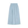 Latest Elastic Waist Loose Casual Pants for For Women with Cotton, Wide-leg Pants for Summer Dopamine Trousers Straight Pants All-match Pants