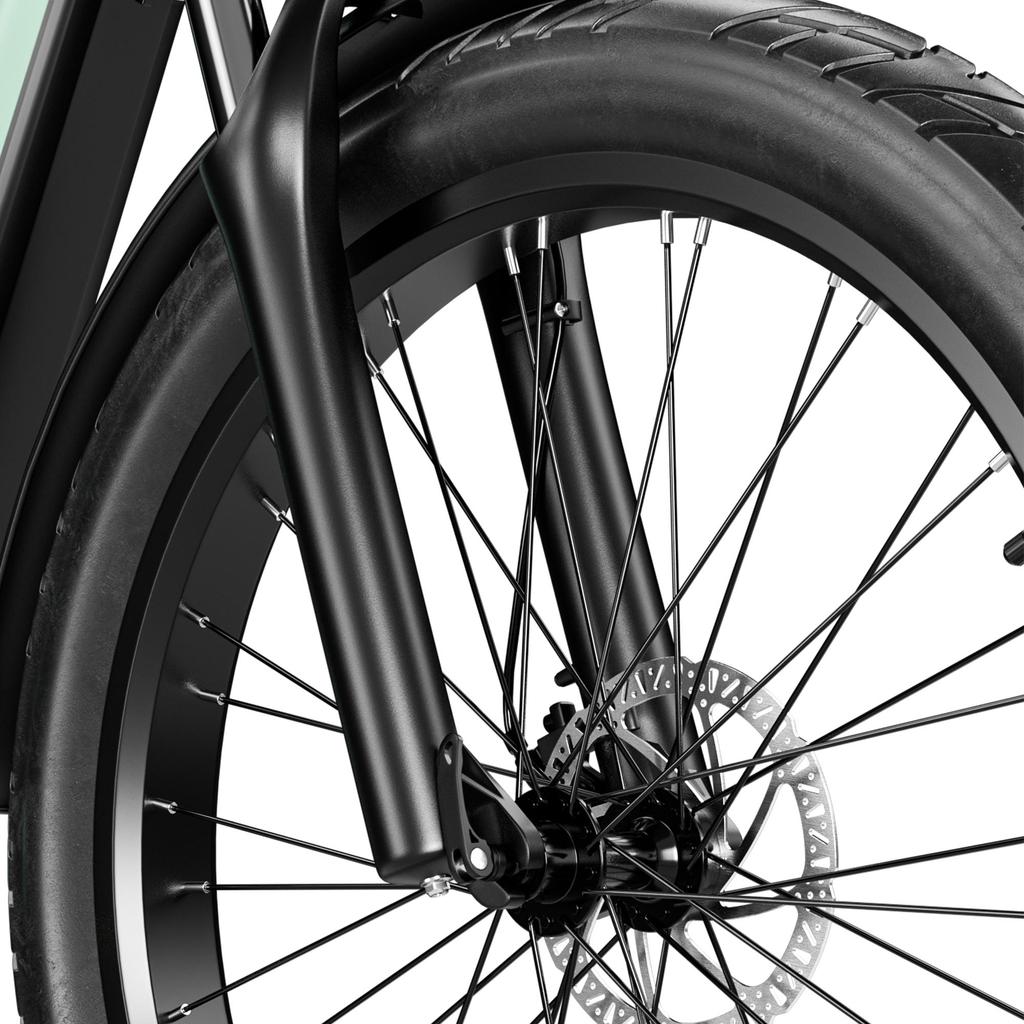 JOOBIKE JOO1 Electric Bike, 1000W Motor, 48V 17.5Ah Battery, 26×3.0'' Fat Tires, 7-Speed, Hydraulic Brakes, LCD Display, 90km Range, 45km/h, Green