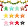 Christmas Gingerbread Man PVC Ornament: Soft Rubber Snowman Cookie, House & Tree Decoration