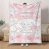 1pc, Sanrio Cinnamoroll Home Decor Flannel Blanket: Perfect Gift for Bedroom, Living Room, Travel, Camping, Car, Beach, Office Naps. Ideal Sofa Blanke
