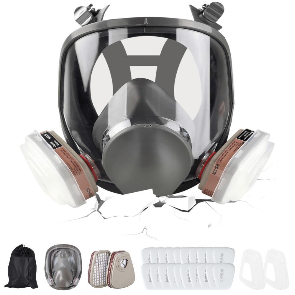 Multipurpose 6800-Style Respirator for Spray Paint, Dust, Chemical, and Pesticide Protection