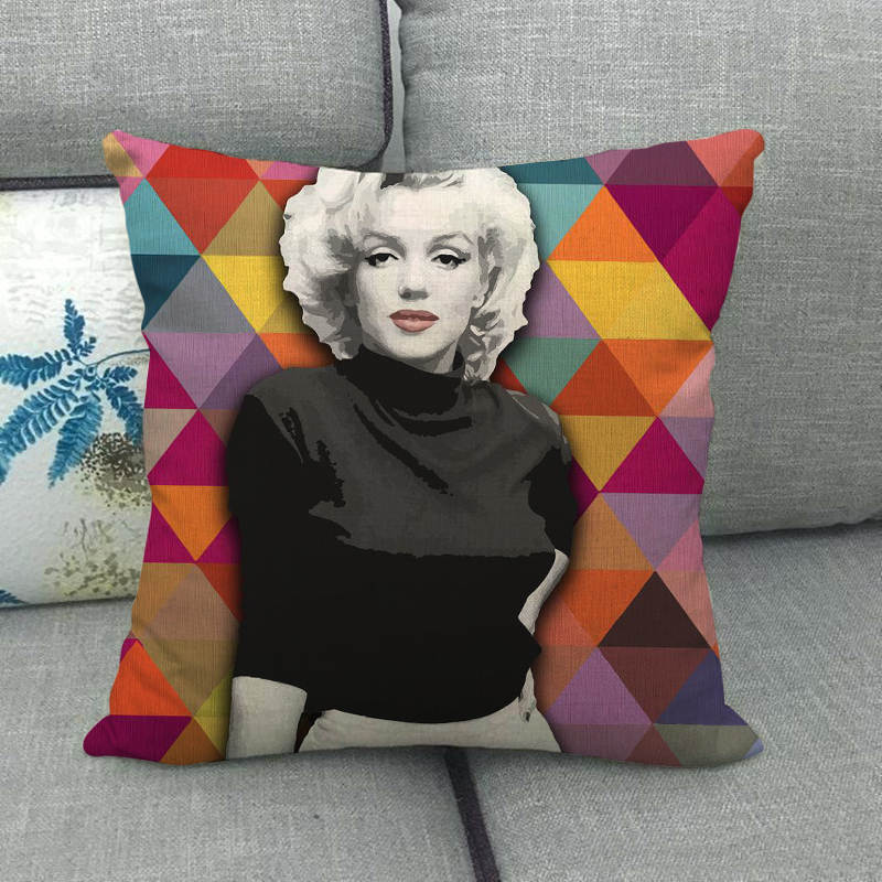 Portrait Oil Painting Of A Celebrity Digital Printing Short Plush Pillow Covers For Car Sofa Office Cushion Cover Home Goods
