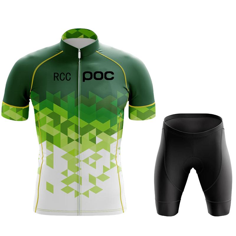 Rcc Poc Men's Cycling Jersey Set Summer Cycling Clothing Mtb Bike Clothing Uniform Maillot Ropa Ciclismo Cycling Suit 2024