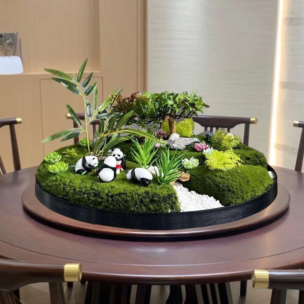 Bestselling Chinese Turntable Centerpiece: Decorative Round Landscape for Living and Dining Rooms