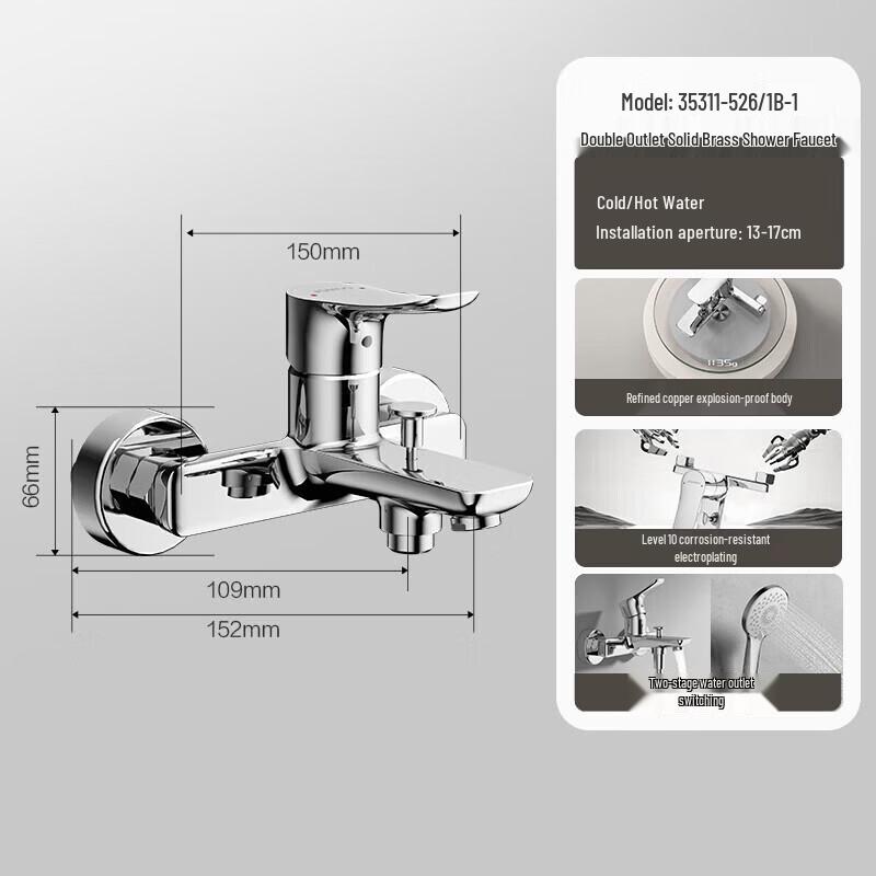 JOMOO Brass Shower Faucet Mixer Set