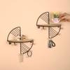 1PC Wall Metal Shelf Home Living Room Entrance Bedroom Wall Decoration Key Display Hooks Storage Rack for Organizing Accessories