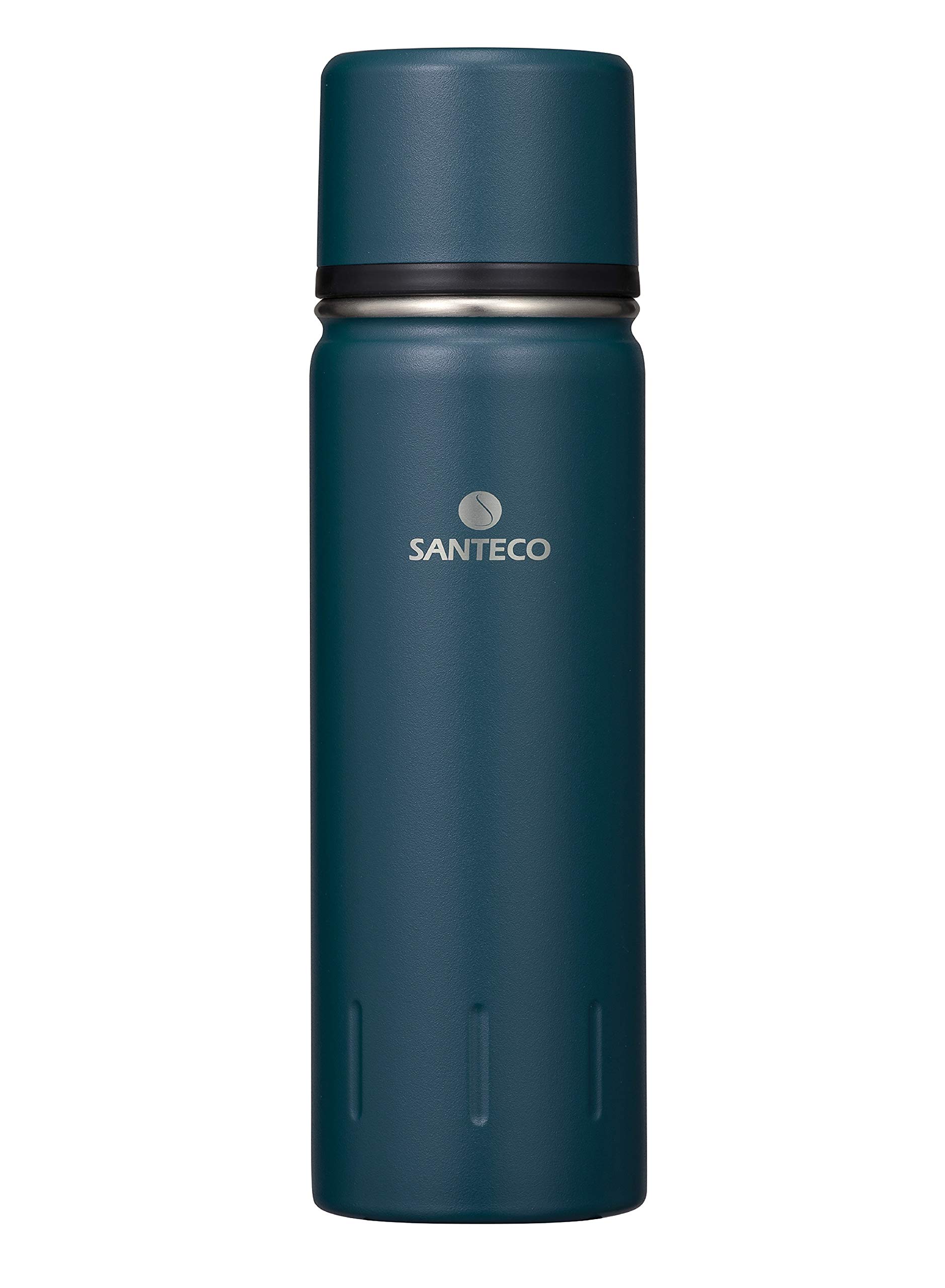 

CB Japan Ultramarine Blue Water Bottle, 450ml with Cup, Vacuum Insulated Stainless Steel Bottle, KOLIMA Bottle, SANTECO