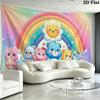 CARE BEARS Wall Tapestry Aesthetic Wall Hanging Printed Fabric Blanket Decorative Tapestries for Bedroom Living Room Home Decor