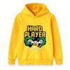 Kids Boys Girls Hard Player Born To Game Print Hoodie Casual Long Sleeve Pullover Sweatshirt For Gaming Lovers