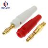 4mm Plugs Gold Plated Musical Speaker Cable Wire Pin Banana Plug Connectors Socket Red Black Blue Green Yellow