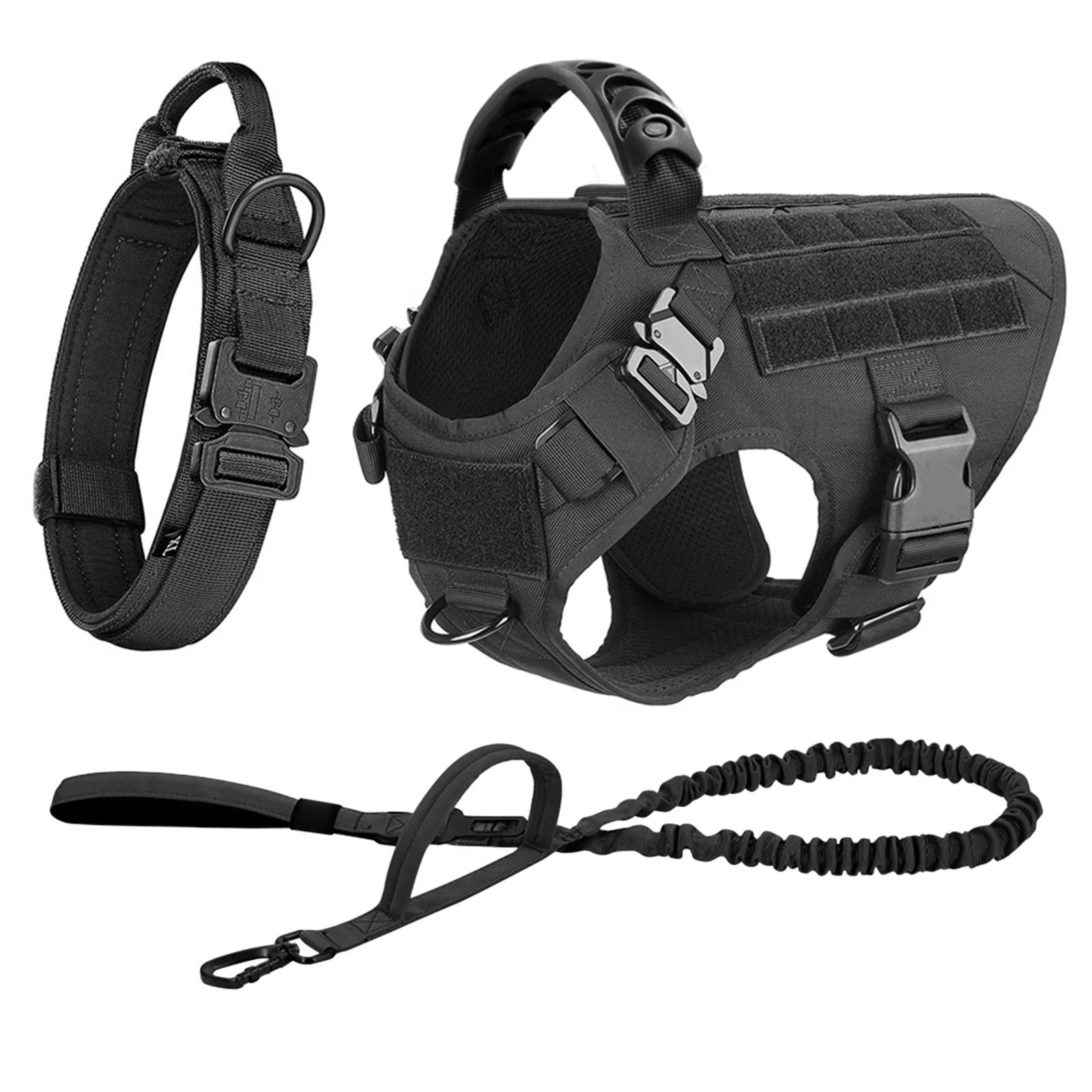 Tactical Dog Harness Collar & Leash