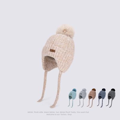 Winter Outdoor Warme Gestrickte Wollmütze Pullovermütze Damen Kälteschutz Ohrenschutz Fliegermütze