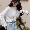 Spring and Autumn Thin Sweatshirt Design, Versatile Short Women's Casual Long-sleeved Top