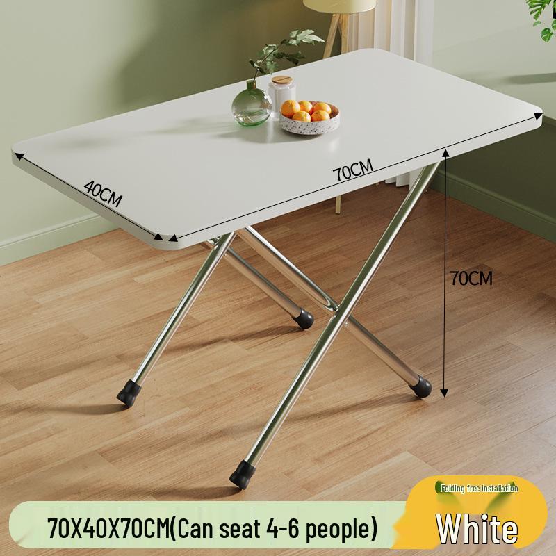 Foldable Rectangular Dining Table for Small Apartments or Rental Rooms