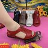 fashion Women Sandals Summer Open Toe Comfy Sandals Super Soft Low Heels Walking Shoes Plus 43 Shoes for Women Mother Flat Sandals